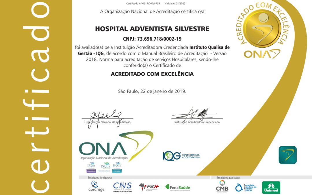 Silvestre conquista certificação máxima da ONA